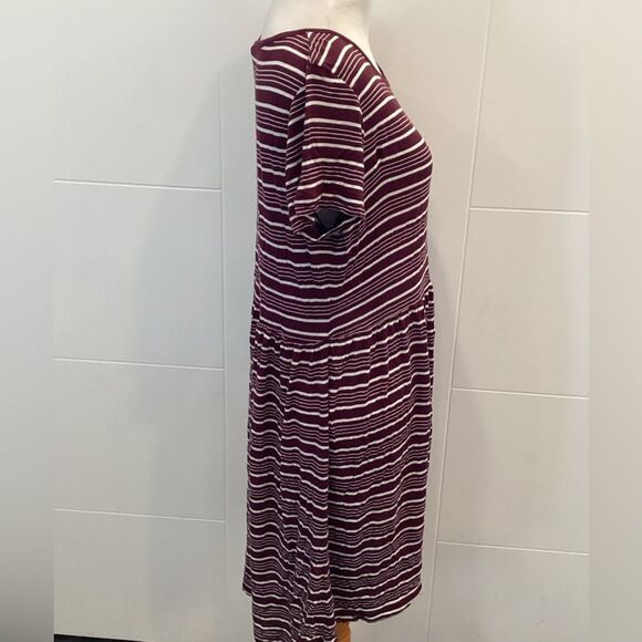 Medium Roxy Striped Burgundy Dress - Picture 5 of 11